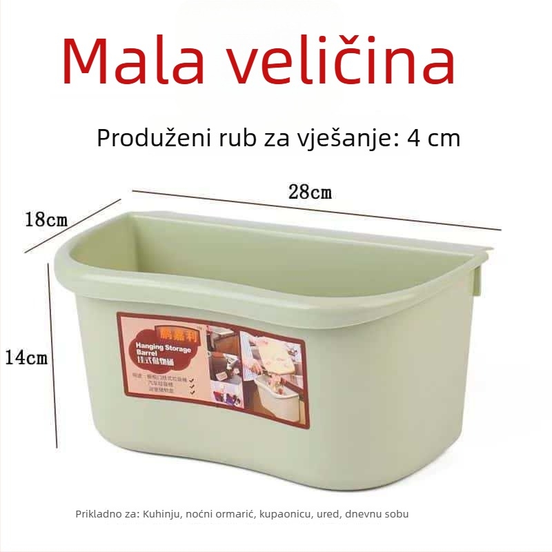 Zidni koš za otpad na vrata kuhinjskog ormarića, kreativni koš za papir u kupaonici, plastična posuda za kućnu upotrebu