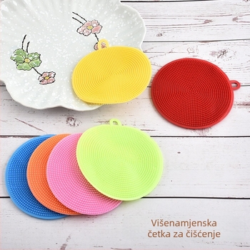 Silikonska četka za čišćenje posuđa i lonaca, četka za pranje voća i povrća, kuhinjski alat za čišćenje