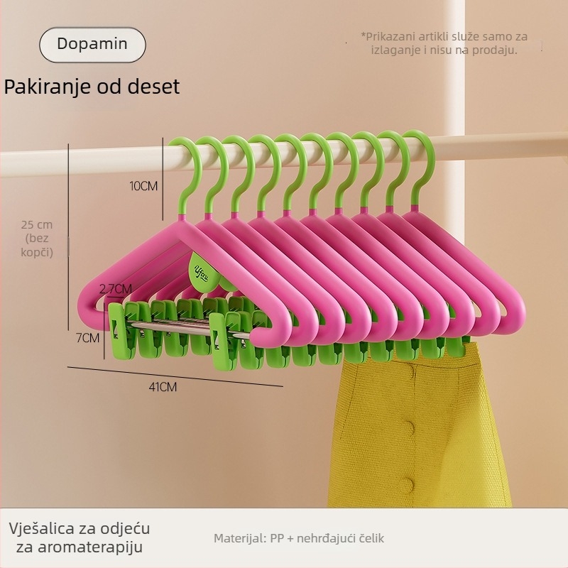 Dječja vješalica za odjeću za kućnu upotrebu, debela i ojačana, bez mrlja, sprječava udubljenja na ramenima, aromatizirana vješalica za zimske jakne s puhom