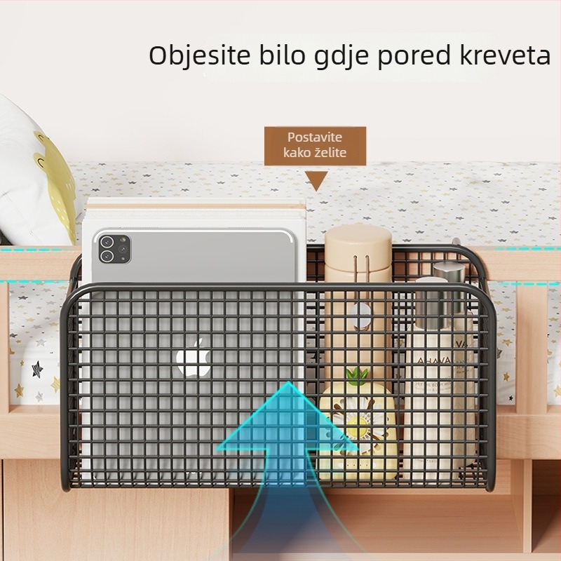 Vješeni koš za odlaganje uz krevet u studentskom domu