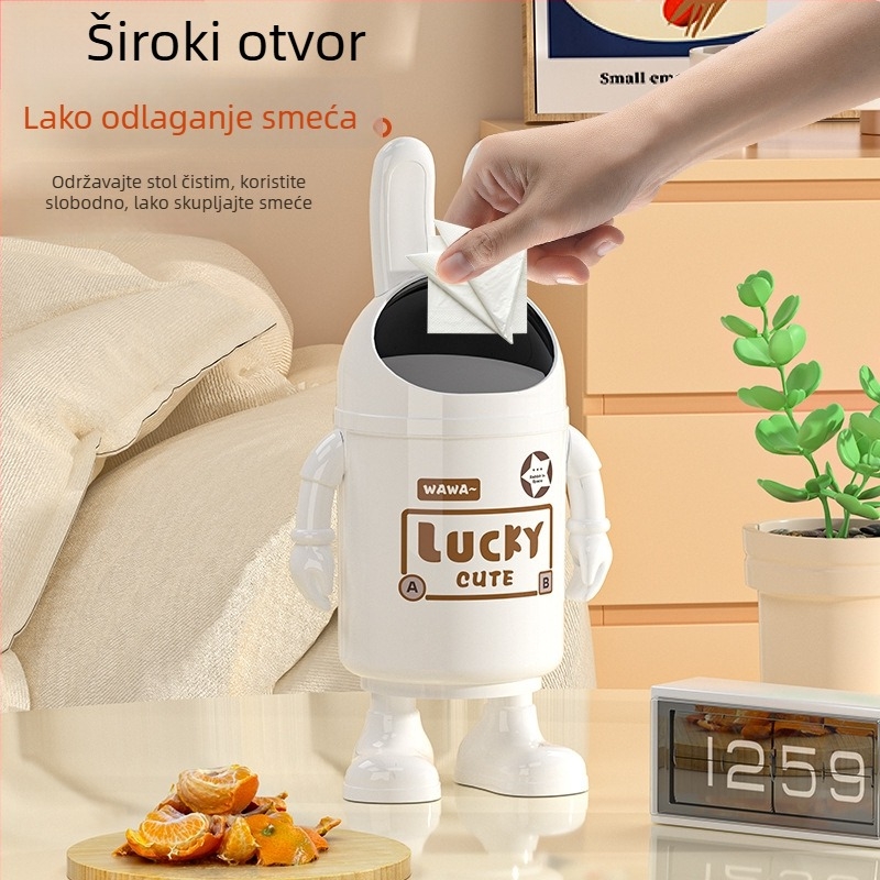 Nova slatka zečica-astronaut na stol: kompaktni koš za smeće i mini držač olovaka, za dom i ured
