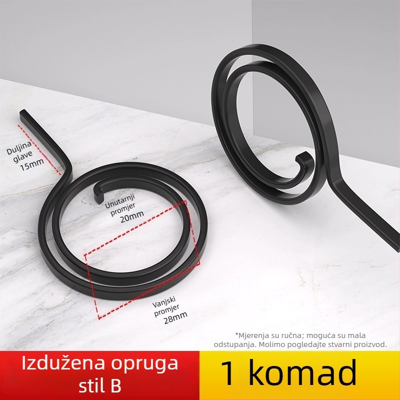 Univerzalni set hardvera za protivkrađu vrata s okruglom povratnom oprugom, ravnom oprugom, dvostrukim mehanizmom zaključavanja i kvakom za vrata