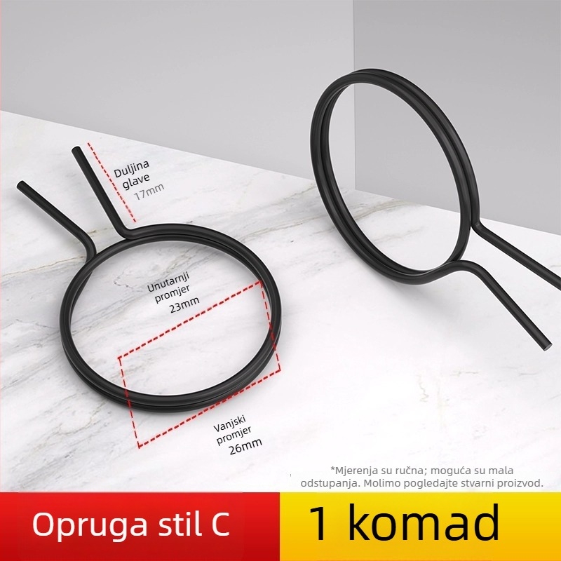 Univerzalni set hardvera za protivkrađu vrata s okruglom povratnom oprugom, ravnom oprugom, dvostrukim mehanizmom zaključavanja i kvakom za vrata