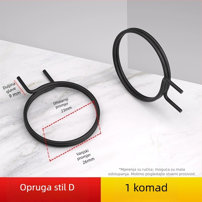 Univerzalni set hardvera za protivkrađu vrata s okruglom povratnom oprugom, ravnom oprugom, dvostrukim mehanizmom zaključavanja i kvakom za vrata