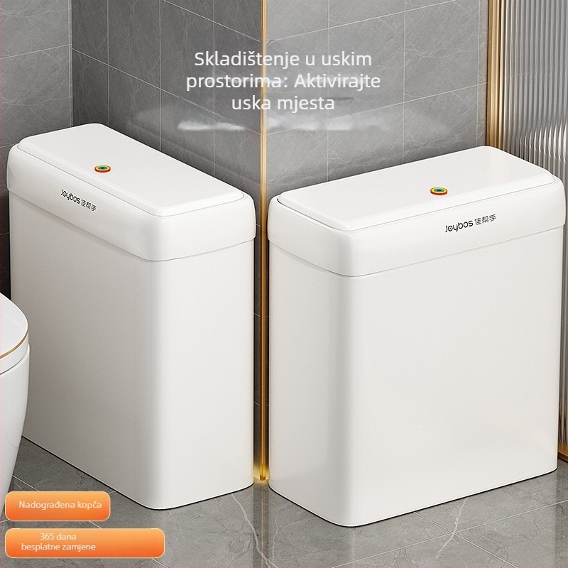 Kanta za otpad za kućnu upotrebu, 7L, model 2023, s poklopcem, za dormitorij, kupaonicu, dnevni boravak i kuhinju