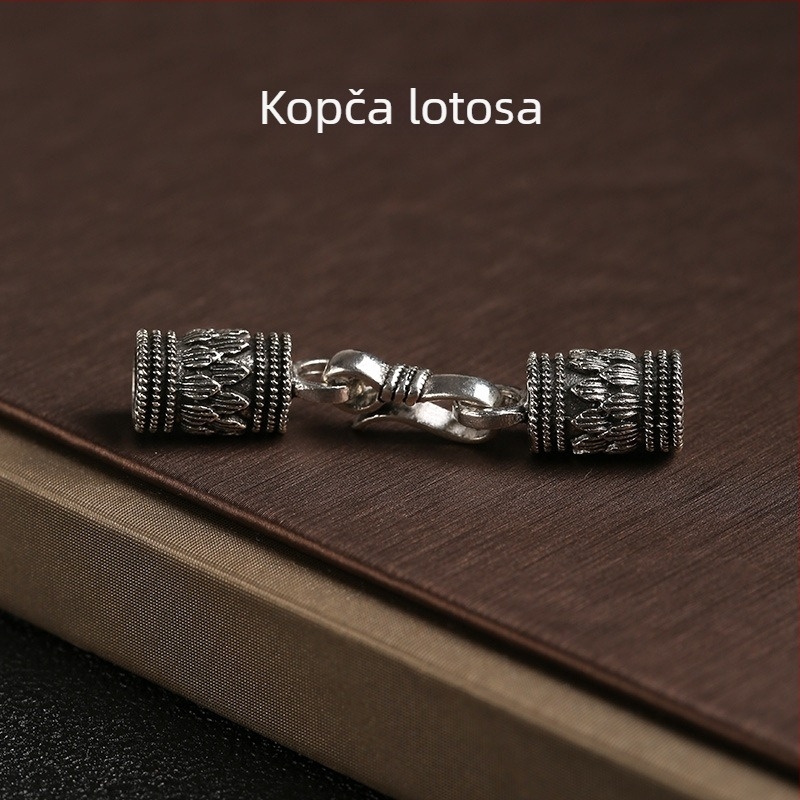 S-kuka s čvorom zmaja za DIY nakita, završna kopča za ručno pletene narukvice, tibetansko srebro