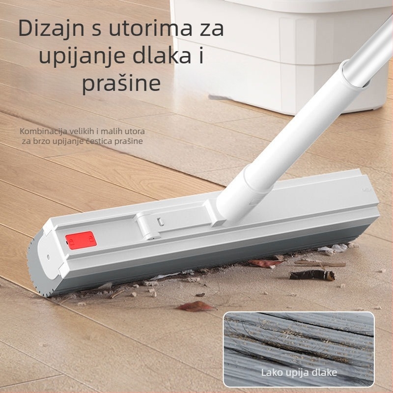 Jingbang plastično-pamučni apsorpcijski mop, bez dodirivanja, za kućnu uporabu, mokro i suho dvostruko korištenje