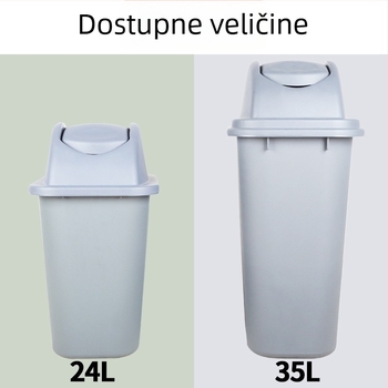 Veliki pravokutni kanta za otpad bez poklopca, plastični koš za kuhinju i kupaonicu, za dom i hotel, vanjsku upotrebu