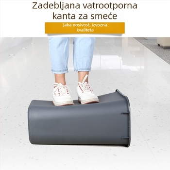 Veliki pravokutni kanta za otpad bez poklopca, plastični koš za kuhinju i kupaonicu, za dom i hotel, vanjsku upotrebu