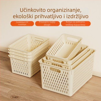 PP plastična stolna košarica za pohranu – otvorena, 3 odjeljka, za kozmetiku, donje rublje, čarape i igračke
