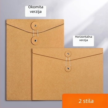 Mapa za dokumente od kraft papira, debela, formata A4, uredski organizator s velikim kapacitetom