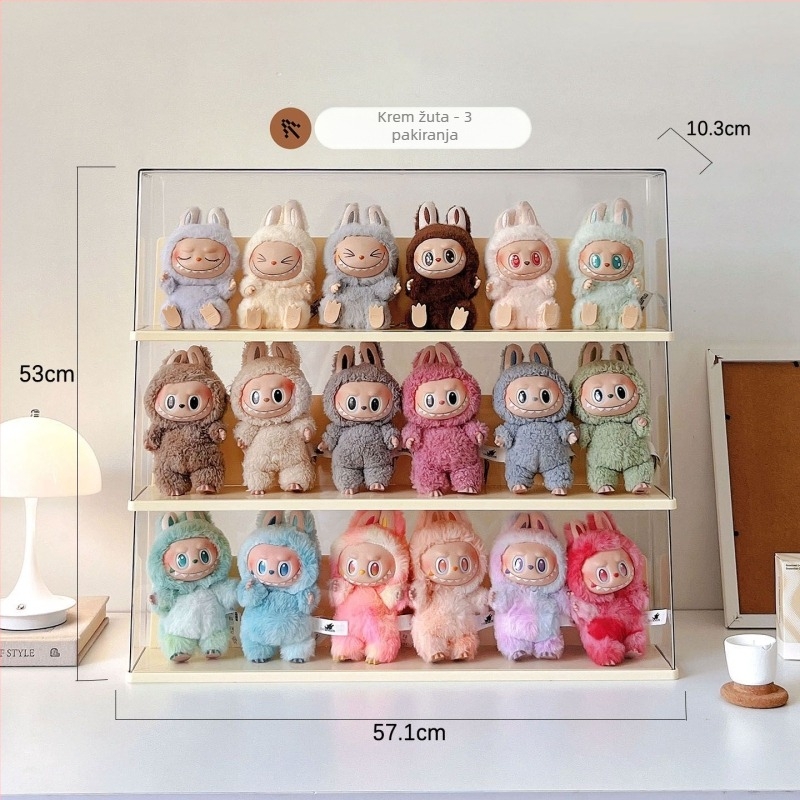 Labubu prozirna kutija za skladištenje i izlaganje blind boxova, nosač za Labubu figure (Pop Mart)