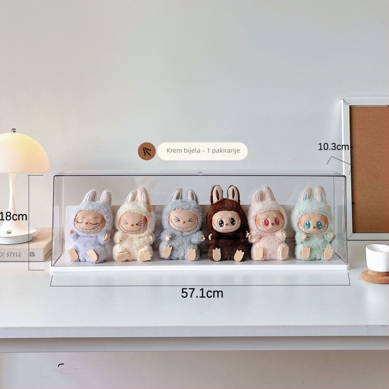 Labubu prozirna kutija za skladištenje i izlaganje blind boxova, nosač za Labubu figure (Pop Mart)