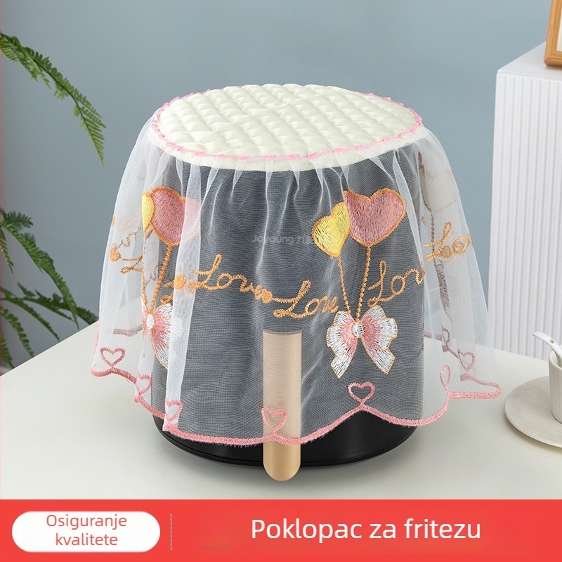 Dream Sjiao Pokrov za prašinu za fritézu na zrak i kuhinjske uređaje — univerzalni višenamjenski čipkasti platneni pokrov