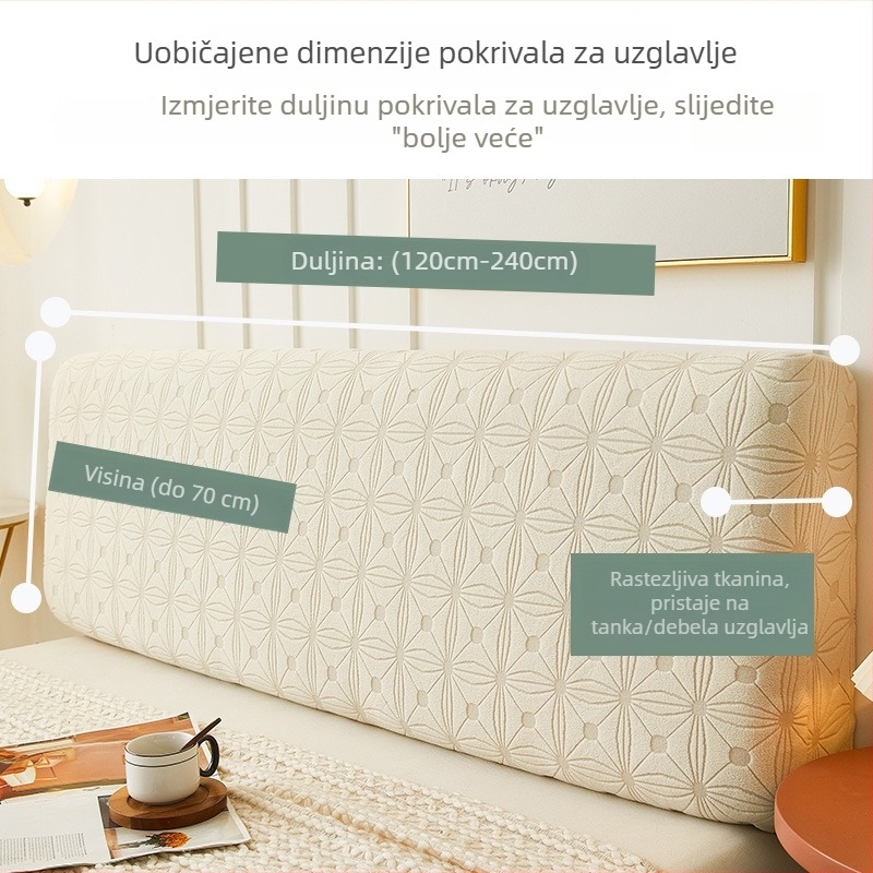 Mekana navlaka za naslon kreveta, universalni zaštitni pokrov protiv prašine za sve sezone, lagan za ljeto