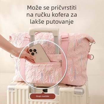 Torba za kozmetiku i putovanja, velika kapaciteta, s naramenicom, od Oxford platna