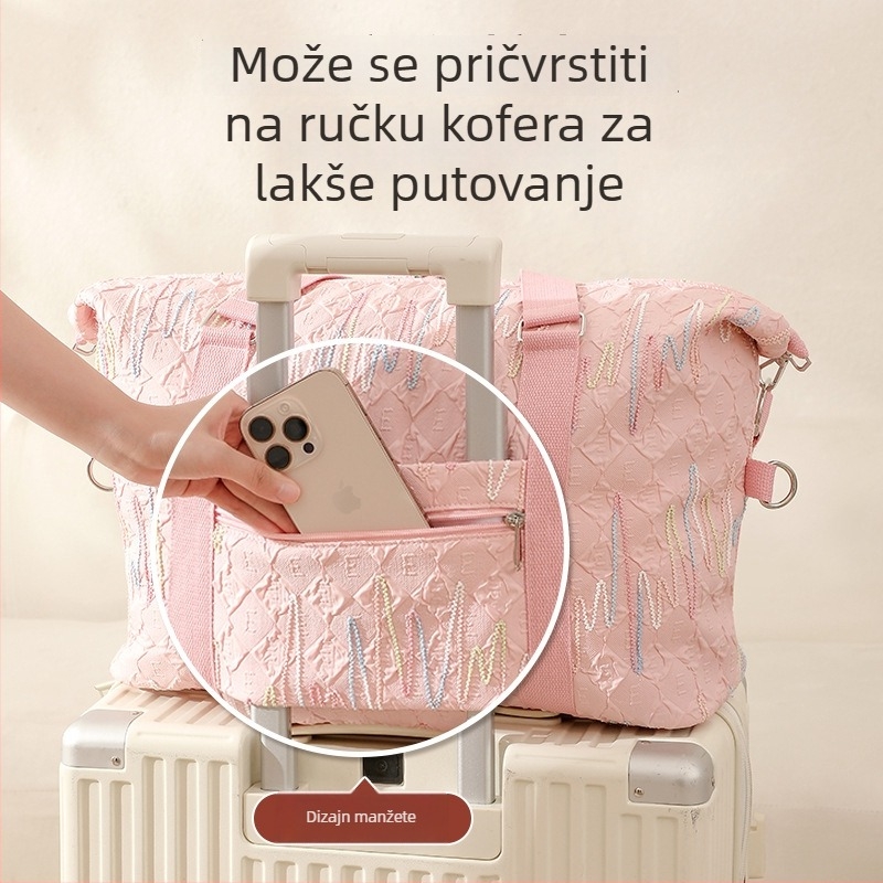 Torba za kozmetiku i putovanja, velika kapaciteta, s naramenicom, od Oxford platna