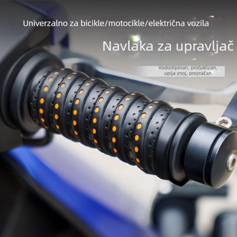 Navlaka za ručicu volana motocikla s protukliznim pokrovom, PVC, vodootporna