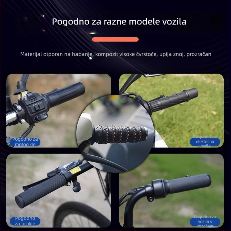 Navlaka za ručicu volana motocikla s protukliznim pokrovom, PVC, vodootporna