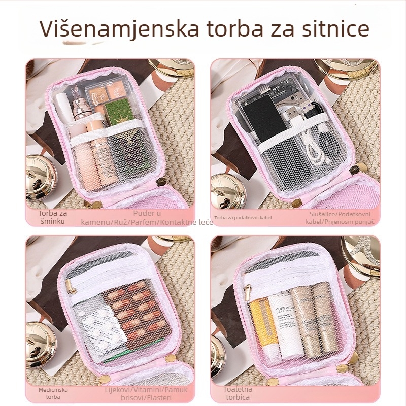 Putna kozmetička torbica velike kapacitete, 2025 nova visoke kvalitete, prijenosni organizator za njegu kože i toaletne potrepštine