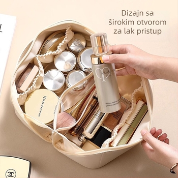 PU kožna torbica za kozmetiku za putovanja, kubnog oblika, velika kapaciteta, organizator šminke i četkica