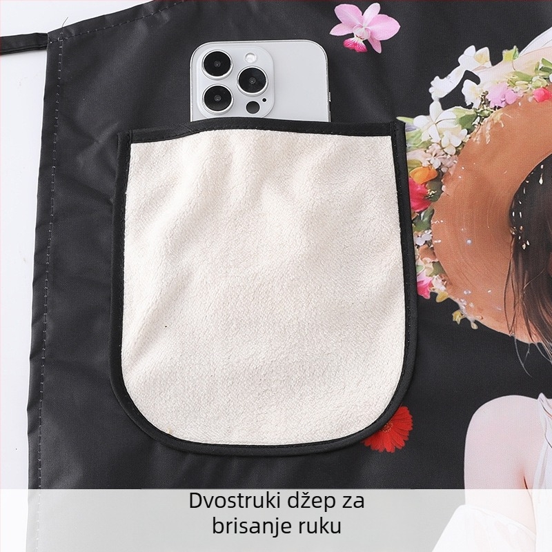 Kuharska prsluka s rukavima, vodootporna i otporna na ulja, za kuhanje, kuhinju, dom, kafić i čajanu