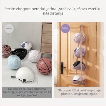 Zidni organizator za pohranu lopti i sportskih potrepština