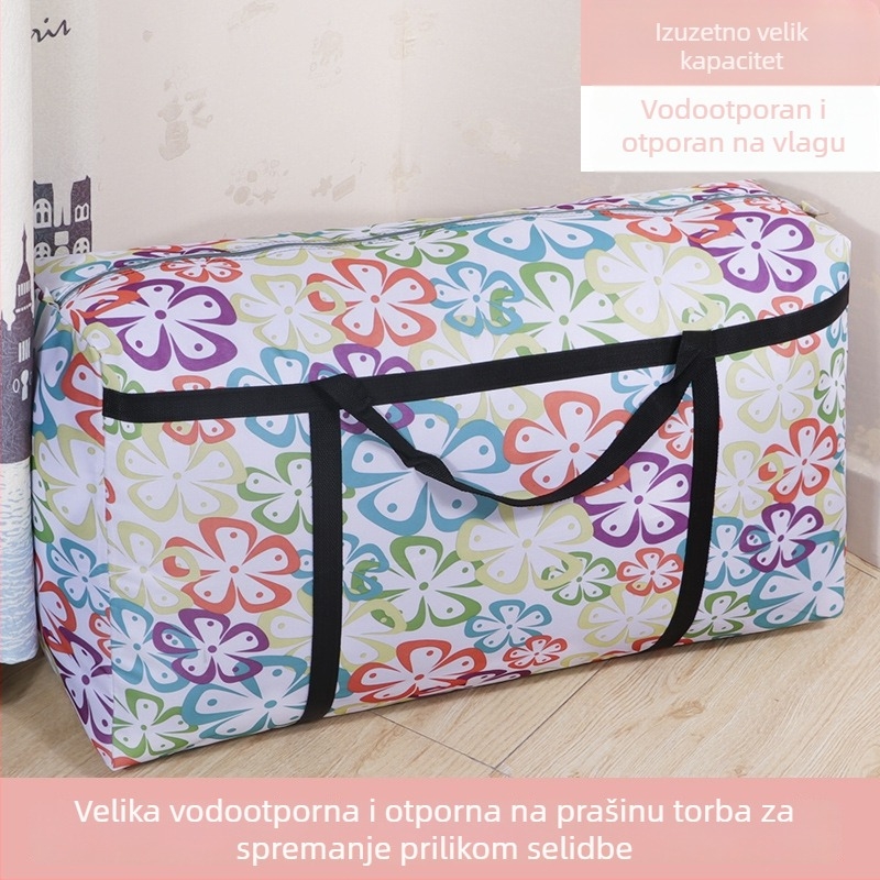 Torba za skladištenje odjeće i pokrivača, torba za preseljenje i pakiranje, veliki kapacitet, vodootporni organizator, ojačana tkanina