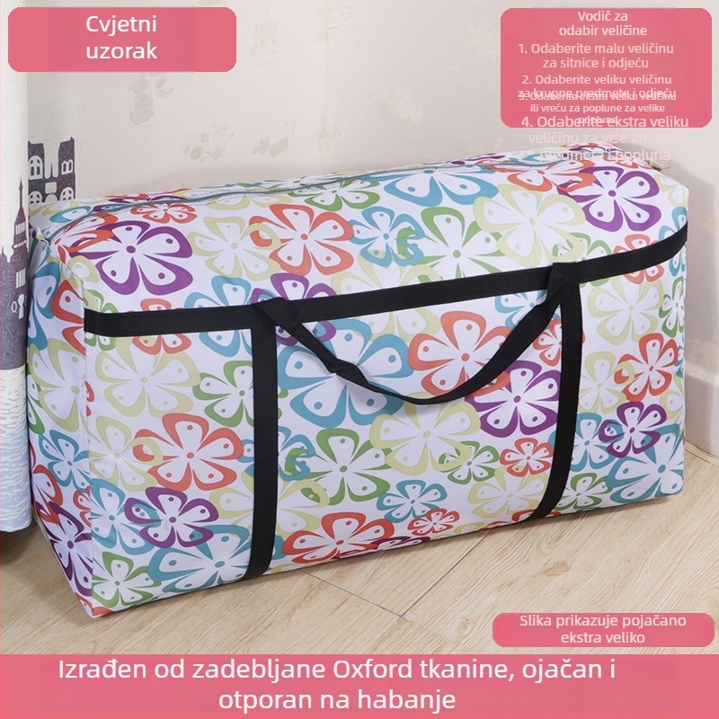 Torba za skladištenje odjeće i pokrivača, torba za preseljenje i pakiranje, veliki kapacitet, vodootporni organizator, ojačana tkanina