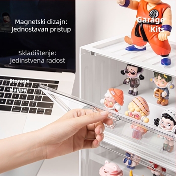 Prozirna akrilna kutija za izlaganje lutaka Popmart s poklopcem