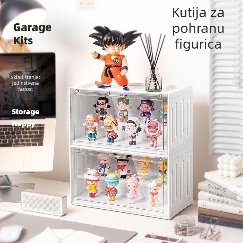 Prozirna akrilna kutija za izlaganje lutaka Popmart s poklopcem