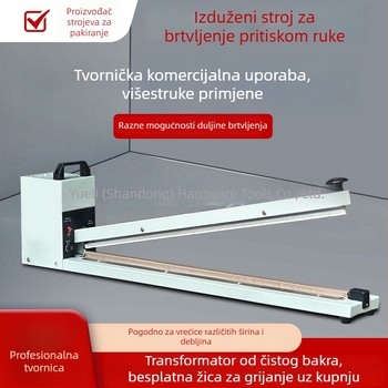 Ručni produženi brtvljač za vrećice hrane, brtvljenje aluminijske folije i filma, komercijskog ranga