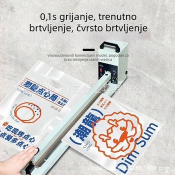 Ručni produženi brtvljač za vrećice hrane, brtvljenje aluminijske folije i filma, komercijskog ranga