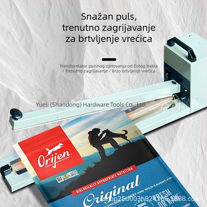Ručni produženi brtvljač za vrećice hrane, brtvljenje aluminijske folije i filma, komercijskog ranga