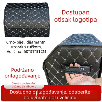 Kožna kutija za pohranu u prtljažniku automobila, sklopiva kutija s logotipom