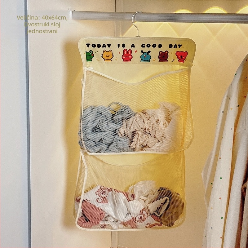 Mrežasta torba za pohranu, za vješanje na vrata, velika zapremnina, za čarape i donje rublje