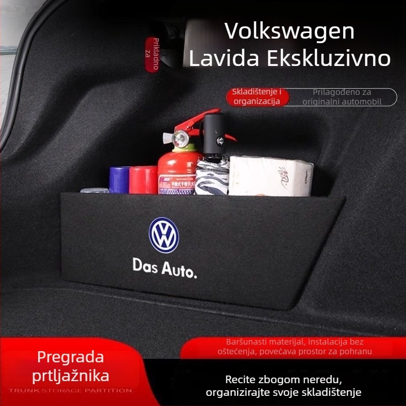 Razdjelnica prtljažnika za Volkswagen Lavida s kutijom za pohranu i dekorativnim dodacima