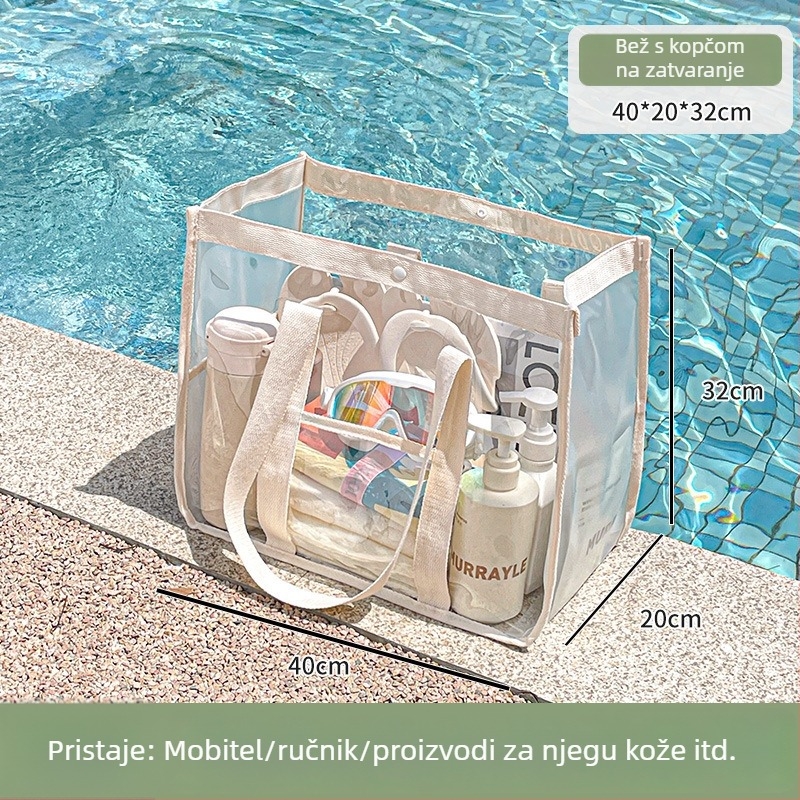 PVC vodootporna torba za pohranu, velikog kapaciteta, ručna torba za plažu i putovanja, za kozmetiku i higijenske potrepštine
