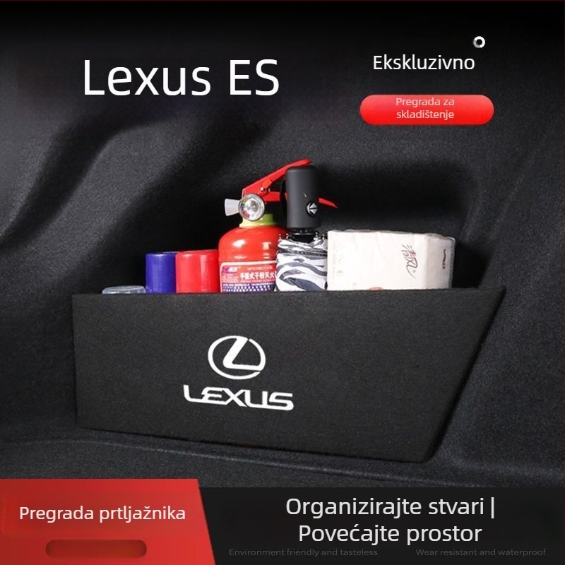 Organizator prtljažnika za Lexus ES200 s dijelnikom 260/300 – prilagodljiva unutarnja kutija za pohranu