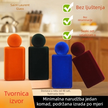 50 ml staklena bočica za parfem s kapom od cinkove legure, prozirna prazna bočica, navoj 15 mm