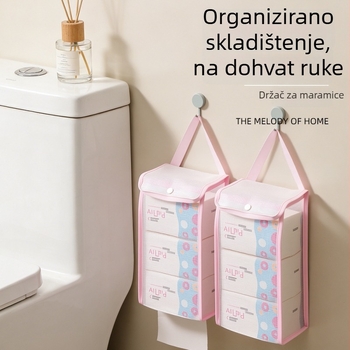 Viseći organizator za maramice od mrežaste tkanine za kupaonicu i studentski dom