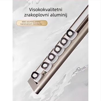 0,5 m iznimno tanku samoljepljivu vodilicu za zavjese za unutarnje prozore, balkone i U-oblik savijanja