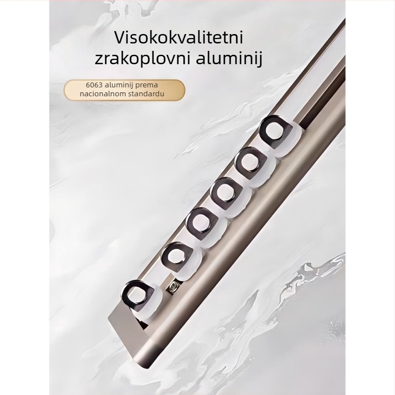 0,5 m iznimno tanku samoljepljivu vodilicu za zavjese za unutarnje prozore, balkone i U-oblik savijanja