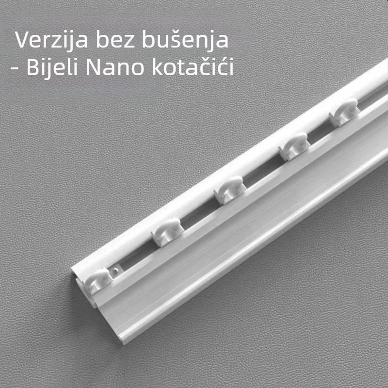 0,5 m iznimno tanku samoljepljivu vodilicu za zavjese za unutarnje prozore, balkone i U-oblik savijanja