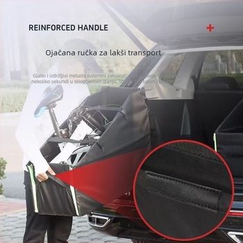 Sklopiva kutija za pohranu bicikla u prtljažniku automobila