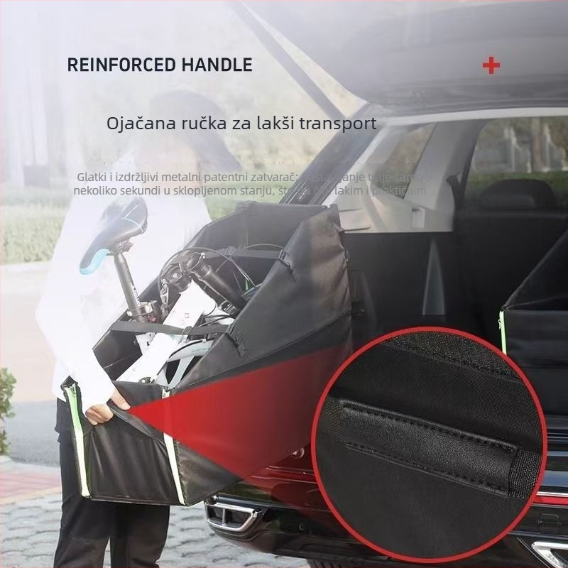 Sklopiva kutija za pohranu bicikla u prtljažniku automobila