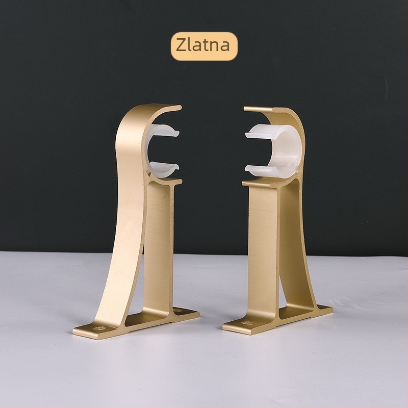 Aluminijski držač zavjesa s bazom za rimski štap, gornja ili bočna montaža, zidni nosač