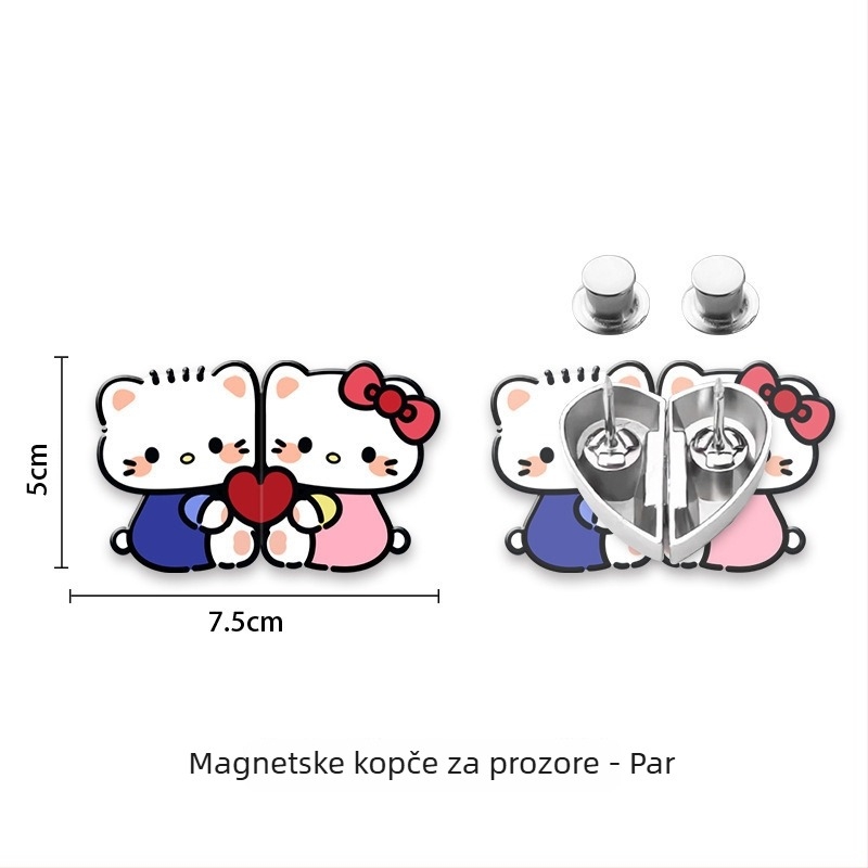 Qingyue Akrilne magnetske kukice za tuš zavjesu – crtani stil, otporne na propuštanje, bez čavala za vrata