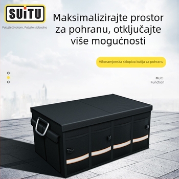 Sklopiva kutija za pohranu u prtljažniku automobila s držačem – univerzalni organizator