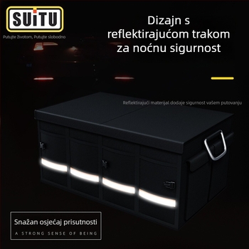Sklopiva kutija za pohranu u prtljažniku automobila s držačem – univerzalni organizator